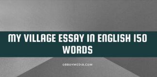 my village essay in english 150 words