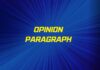 opinion paragraph