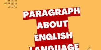 paragraph about english language