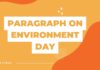 paragraph on environment day