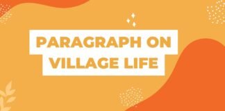 paragraph on village life