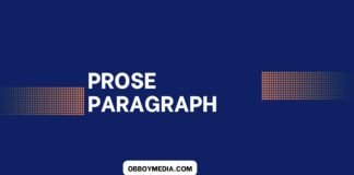 prose paragraph