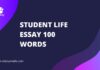 student life essay 100 words