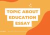 topic about education essay