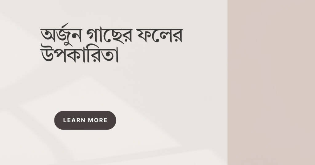 অর্জুন গাছের ফলের উপকারিতা: স্বাস্থ্যের জন্য এক চিনি রহস্য অর্জুন গাছের ফলের উপকারিতা