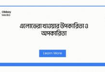 এলোভেরা খাওয়ার উপকারিতা ও অপকারিতা