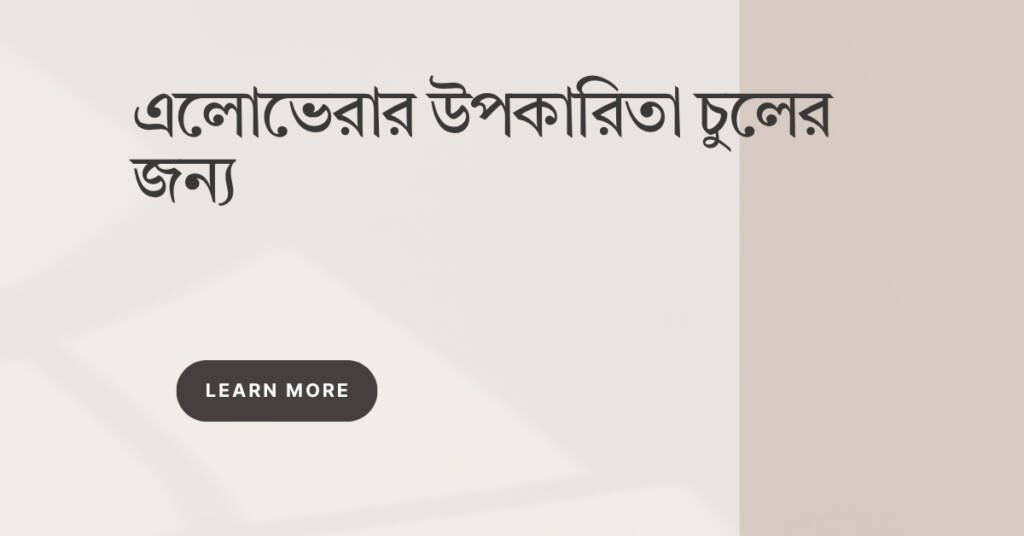 এলোভেরার উপকারিতা চুলের জন্য: প্রাকৃতিক চুল যত্নের সেরা সমাধান এলোভেরার উপকারিতা চুলের জন্য