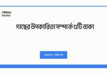 গাছের উপকারিতা সম্পর্কে ৫টি বাক্য