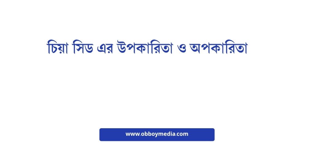 চিয়া সিড এর উপকারিতা ও অপকারিতা