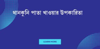 থানকুনি পাতা খাওয়ার উপকারিতা