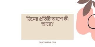 ডিমের প্রতিটি অংশে কী আছে