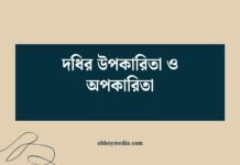 দধির উপকারিতা ও অপকারিতা