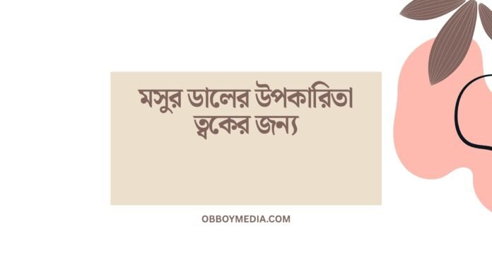 মসুর ডালের উপকারিতা ত্বকের জন্য মসুর ডালের উপকারিতা ত্বকের জন্য