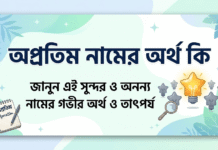 অপ্রতিম নামের অর্থ কি: আপনার সন্তানের জন্য এক অনন্য ও অতুলনীয় পরিচয়ের গভীর বিশ্লেষণ অপ্রতিম নামের অর্থ কি